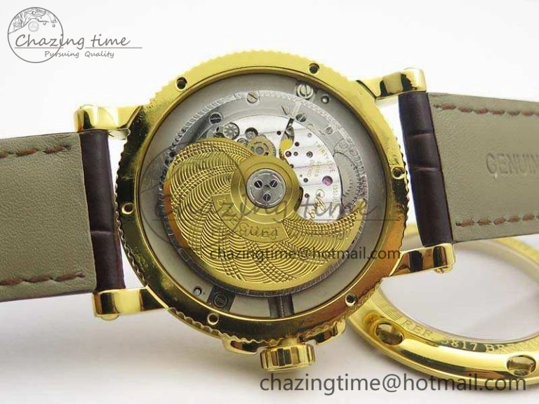 Marine 5222 YG HGF 1:1 Best Edition White Dial On Leather Strap Asian Cal.517GG (Free Rubber Strap) SoftTouch 5360