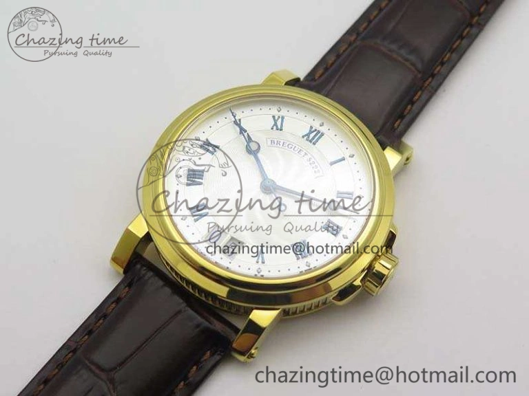 Marine 5222 YG HGF 1:1 Best Edition White Dial On Leather Strap Asian Cal.517GG (Free Rubber Strap) SoftTouch 5360