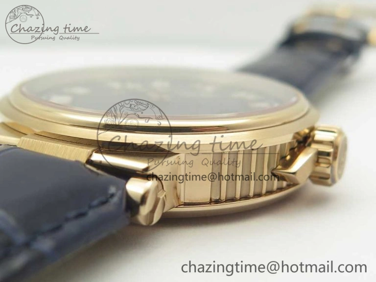 Marine 5517 RG V9F 1:1 Best Edition Blue Dial on Blue Leather Strap A23J AllSeason 5343