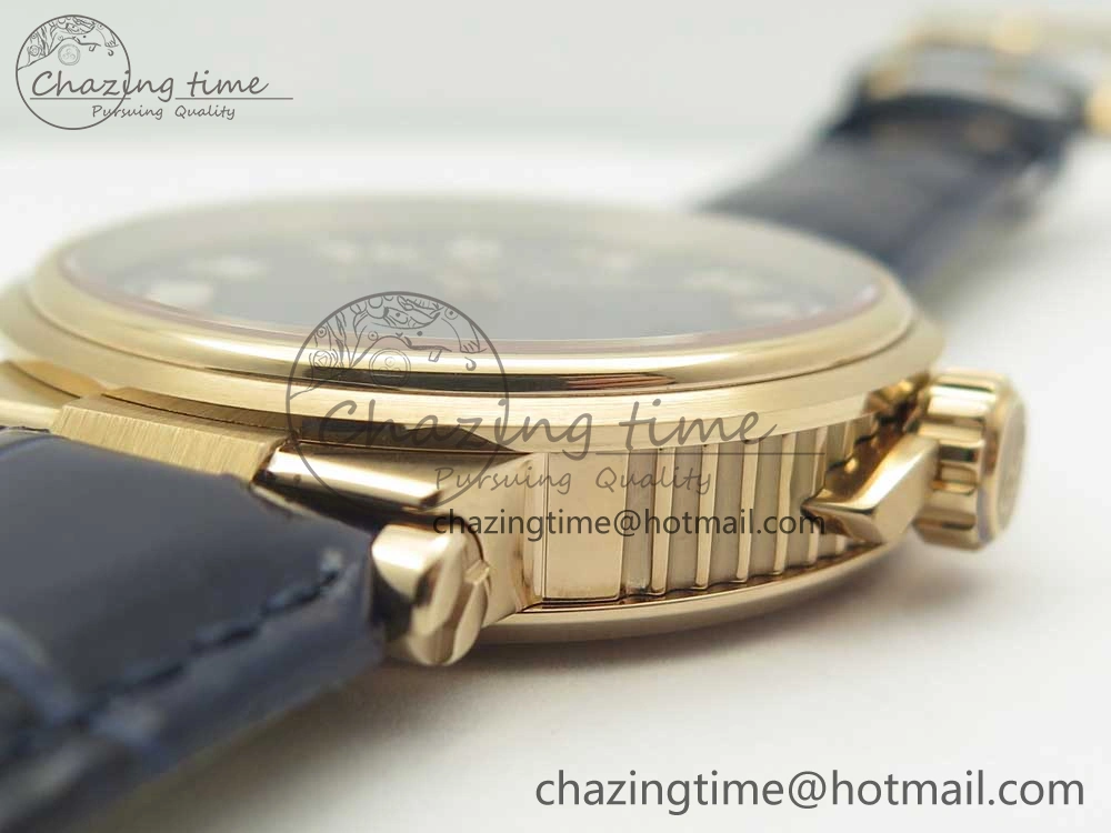 Marine 5517 RG V9F 1:1 Best Edition Blue Dial on Blue Leather Strap A23J AllSeason 5343