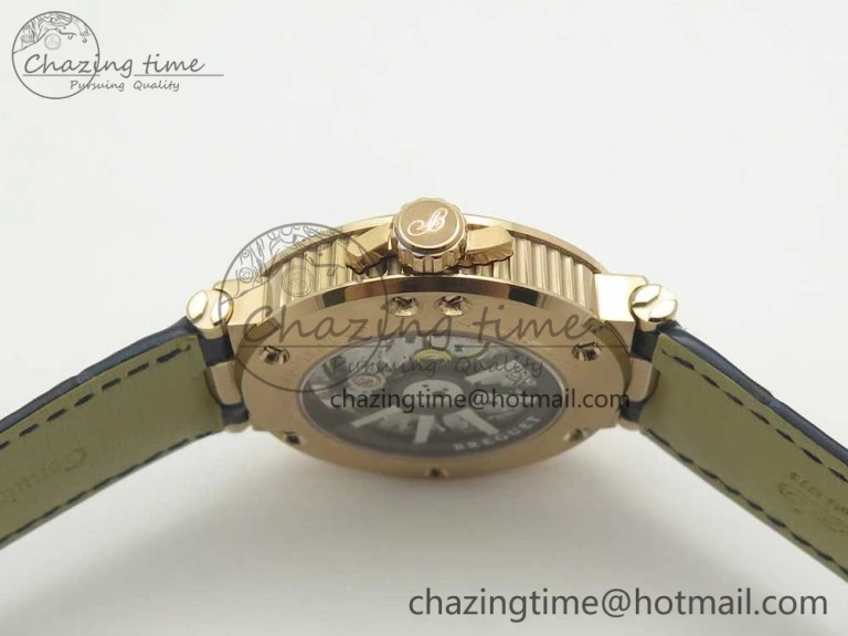 Marine 5517 RG V9F 1:1 Best Edition Blue Dial on Blue Leather Strap A23J AllSeason 5343