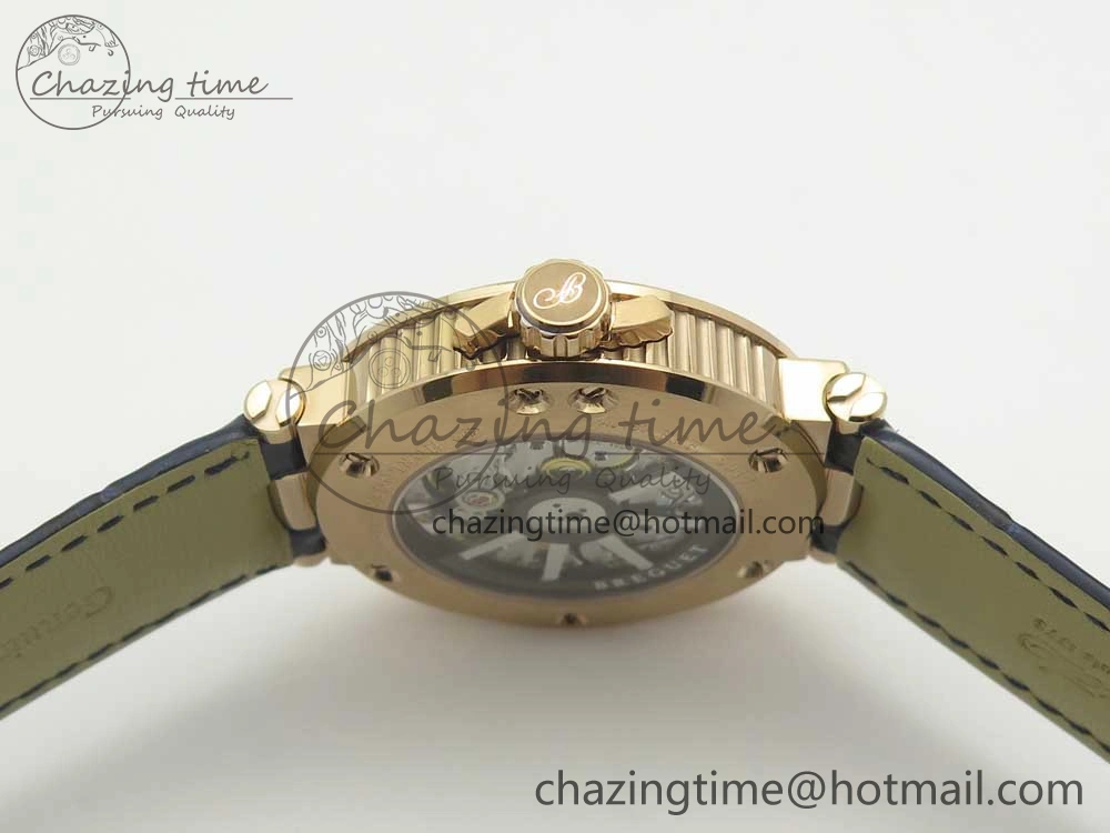 Marine 5517 RG V9F 1:1 Best Edition Blue Dial on Blue Leather Strap A23J AllSeason 5343