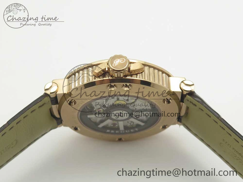 Marine 5517 RG V9F 1:1 Best Edition Gold Textured Dial on Brown Leather Strap A23J MoistureWicking 5344