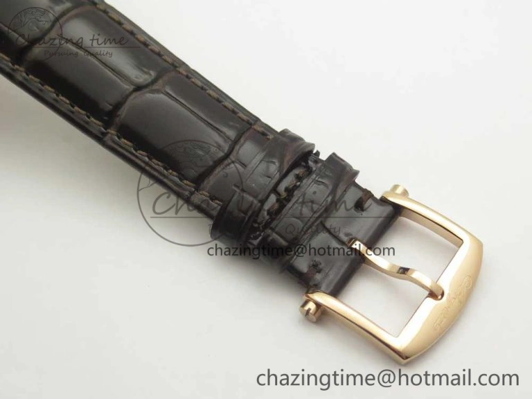 Marine 5517 RG V9F 1:1 Best Edition Gold Textured Dial on Brown Leather Strap A23J MoistureWicking 5344