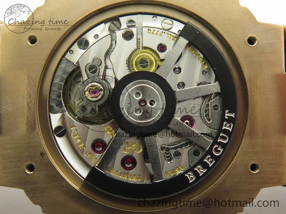 Marine 5517 RG V9F 1:1 Best Edition Gold Textured Dial on Brown Leather Strap A23J MoistureWicking 5344