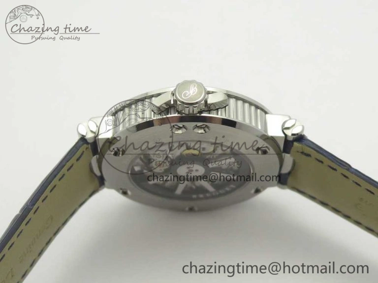 Resilient Marine 5517 SS V9F 1:1 Best Edition Blue Dial on Blue Leather Strap A23J 5345