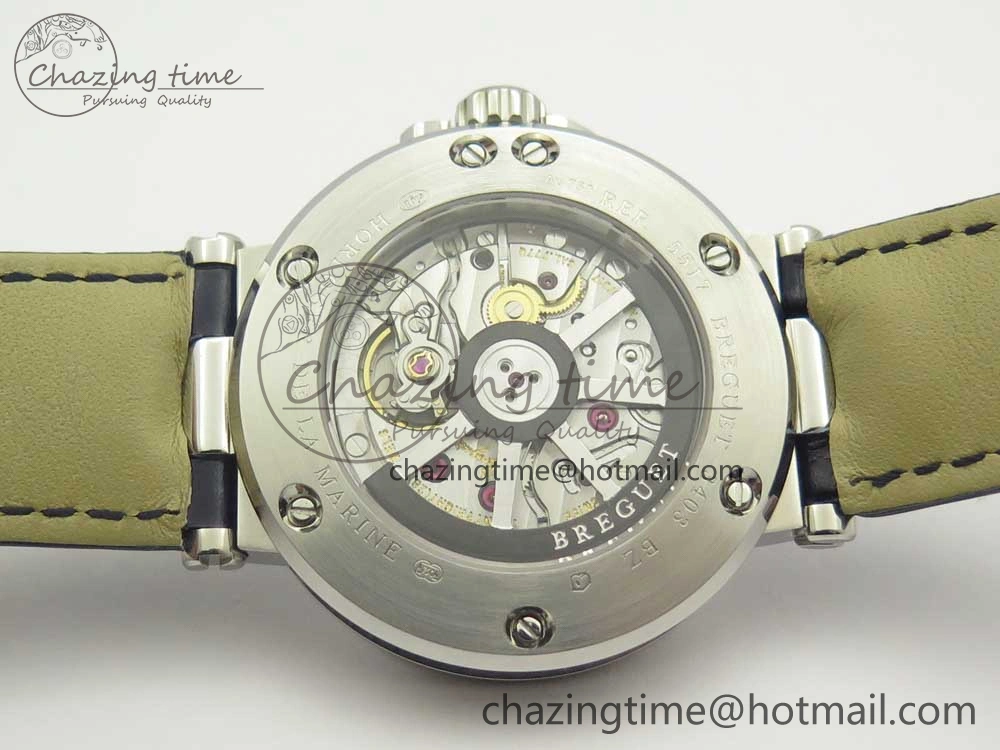 Resilient Marine 5517 SS V9F 1:1 Best Edition Blue Dial on Blue Leather Strap A23J 5345