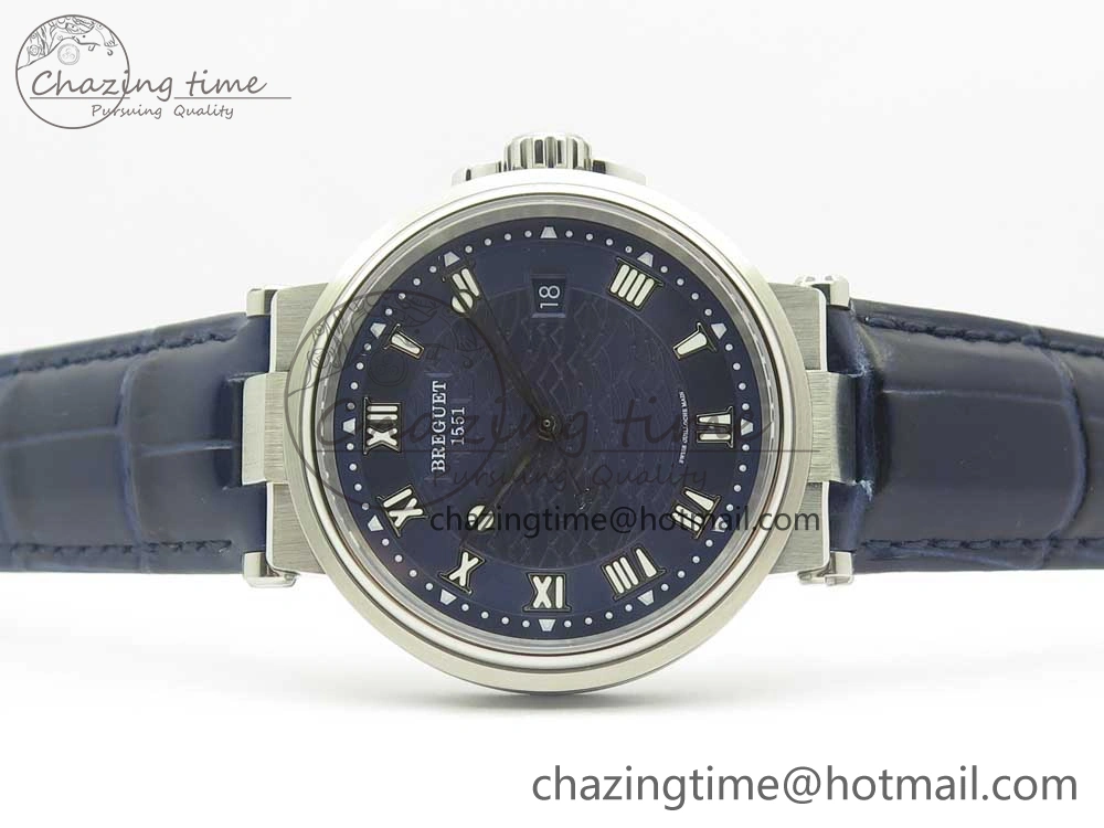 Resilient Marine 5517 SS V9F 1:1 Best Edition Blue Dial on Blue Leather Strap A23J 5345