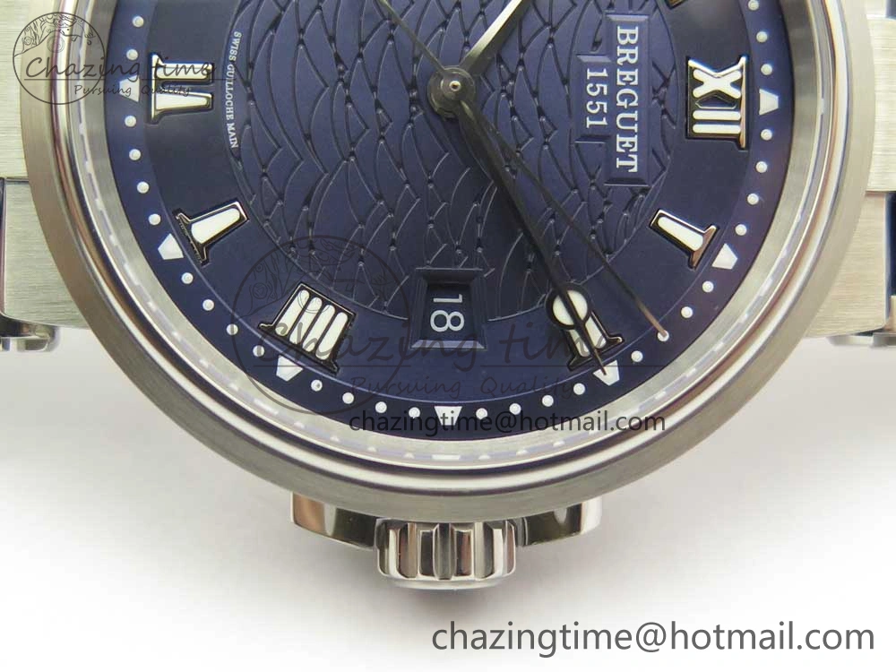 Resilient Marine 5517 SS V9F 1:1 Best Edition Blue Dial on Blue Leather Strap A23J 5345