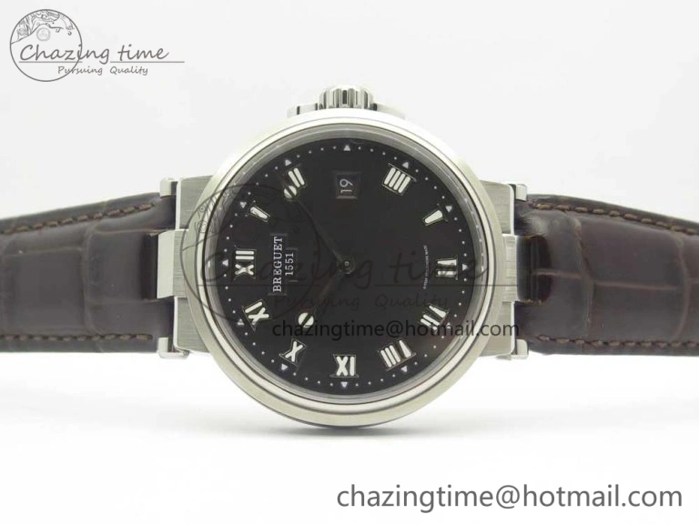 SmartChoice Marine 5517 SS V9F 1:1 Best Edition Brown Dial on Brown Leather Strap A23J 5346