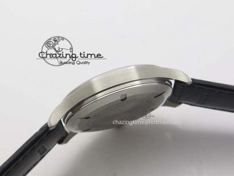 Unisex Mark XVI 1:1 Best Edition MK Maker SS Black Dial A2892 On Black Leather Strap 7371