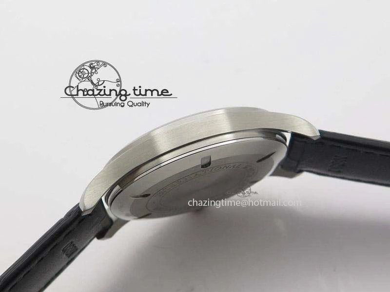 Unisex Mark XVI 1:1 Best Edition MK Maker SS Black Dial A2892 On Black Leather Strap 7371