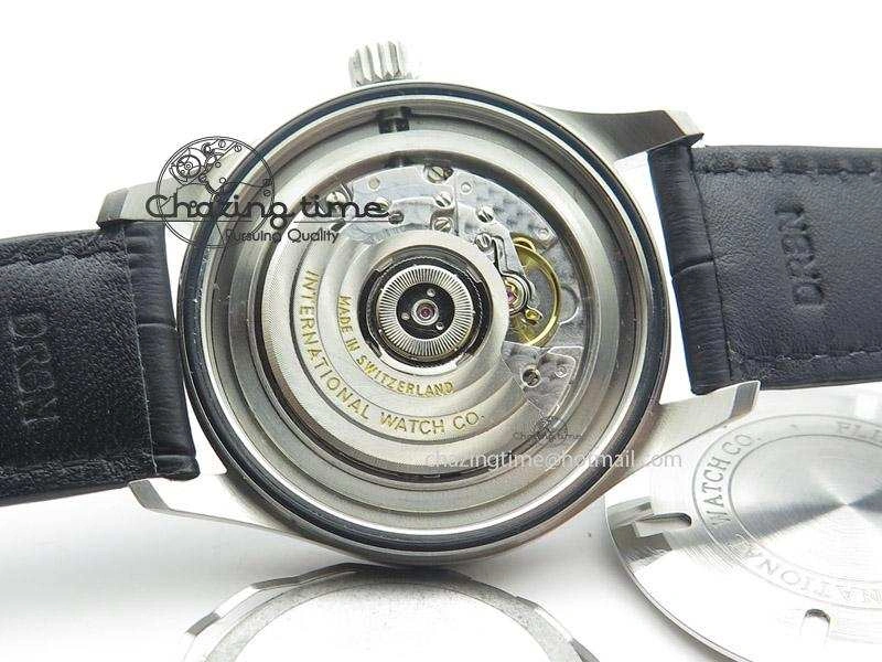 Unisex Mark XVI 1:1 Best Edition MK Maker SS Black Dial A2892 On Black Leather Strap 7371