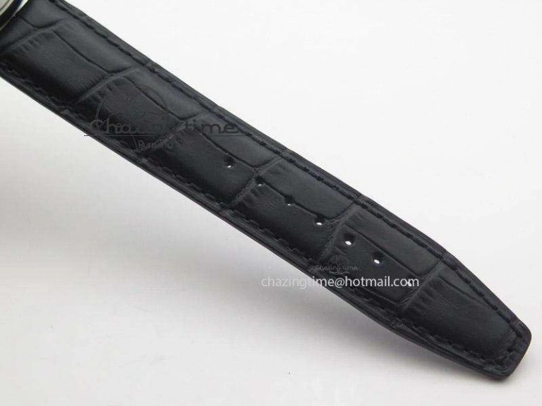 Unisex Mark XVI 1:1 Best Edition MK Maker SS Black Dial A2892 On Black Leather Strap 7371