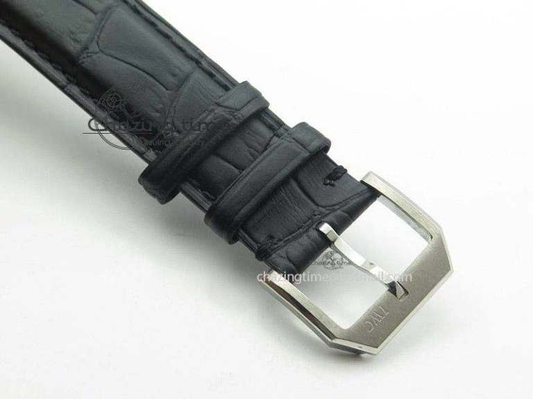 Unisex Mark XVI 1:1 Best Edition MK Maker SS Black Dial A2892 On Black Leather Strap 7371