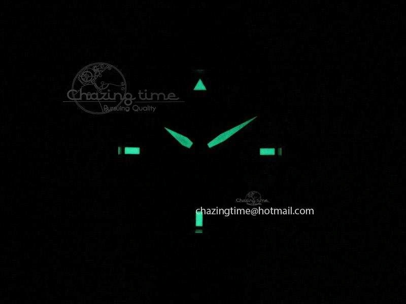 Mark XVII 1:1 MK Maker Best Edition SS Black Dial On Black Leather Strap A Youthful 7372