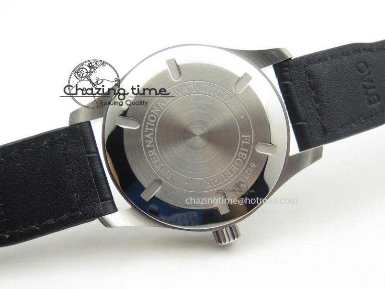 Mark XVII 1:1 MK Maker Best Edition SS Black Dial On Black Leather Strap A Youthful 7372