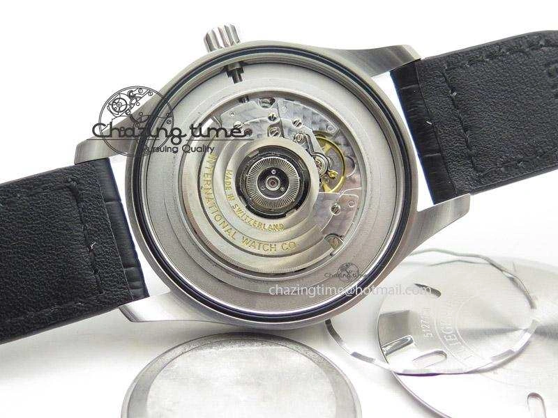 Mark XVII 1:1 MK Maker Best Edition SS Black Dial On Black Leather Strap A Youthful 7372