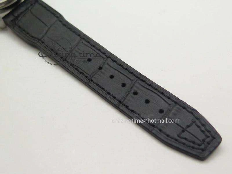 Mark XVII 1:1 MK Maker Best Edition SS Black Dial On Black Leather Strap A Youthful 7372