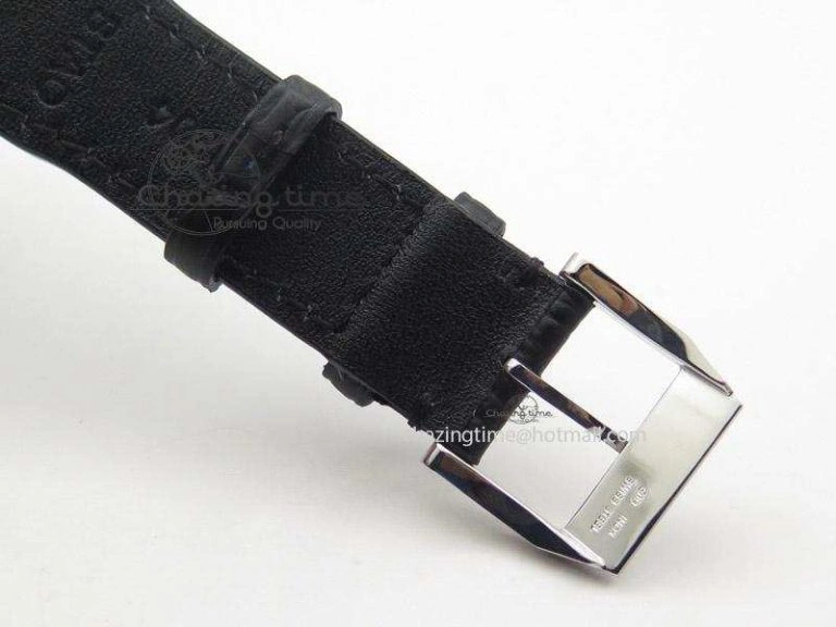 Mark XVII 1:1 MK Maker Best Edition SS Black Dial On Black Leather Strap A Youthful 7372