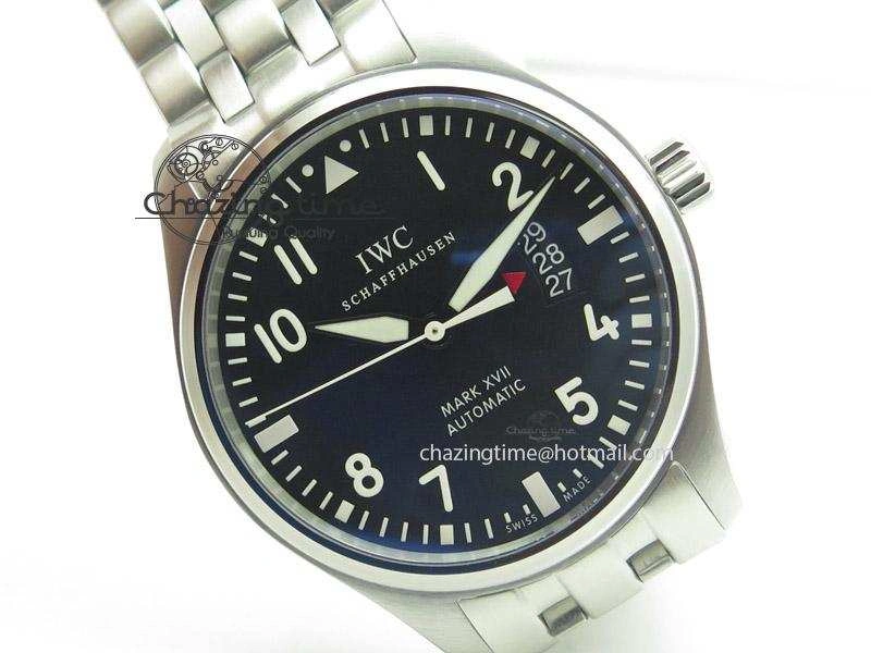 SportInspired Mark XVII 1:1 MK Maker Best Edition SS Black Dial On SS Bracelet A 7375