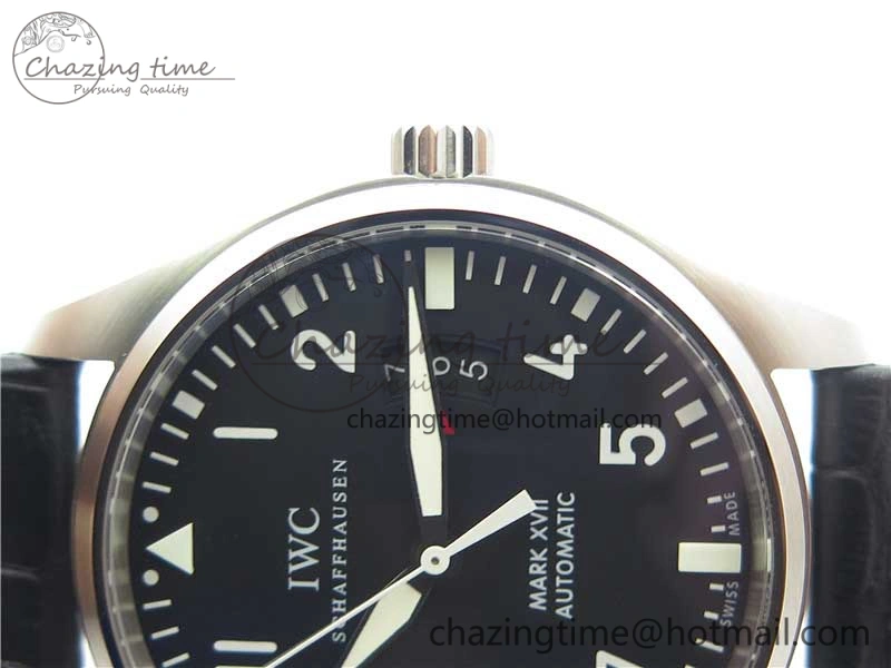 Mark XVII IW326501 FKF 1:1 Best Edition Black Dial on Black Leather Strap Thermal 7131