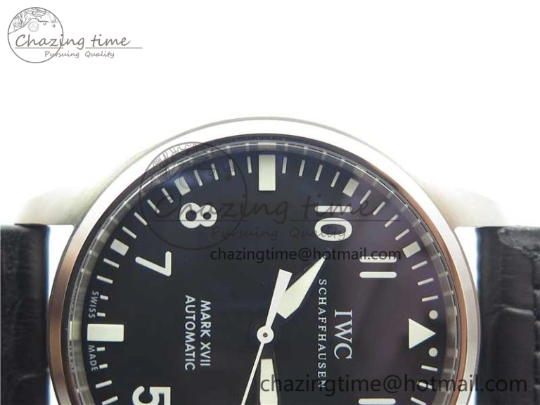 Mark XVII IW326501 FKF 1:1 Best Edition Black Dial on Black Leather Strap Thermal 7131