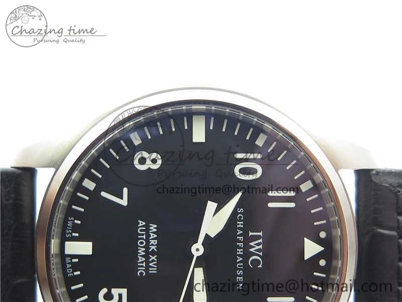 Mark XVII IW326501 FKF 1:1 Best Edition Black Dial on Black Leather Strap Thermal 7131