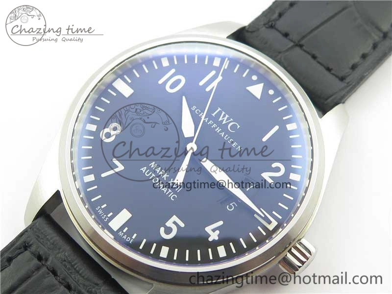 Mark XVII IW326501 FKF 1:1 Best Edition Black Dial on Black Leather Strap Thermal 7131