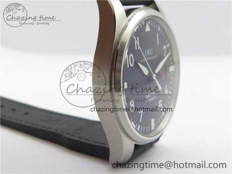 Mark XVII IW326501 FKF 1:1 Best Edition Black Dial on Black Leather Strap Thermal 7131
