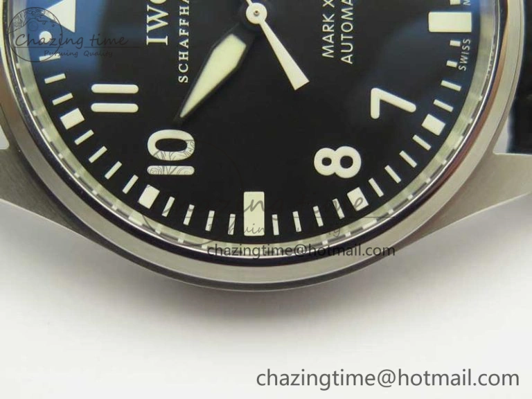 Mark XVII IW326501 MKS 1:1 Best Edition Black Dial On Black Leather Strap MIYOTA 9015 V FreshLook 7208