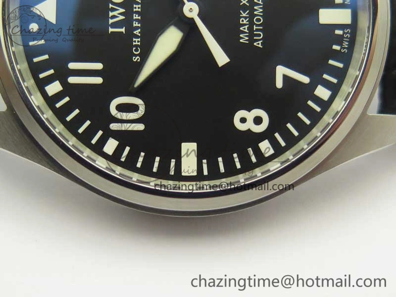 Mark XVII IW326501 MKS 1:1 Best Edition Black Dial On Black Leather Strap MIYOTA 9015 V FreshLook 7208