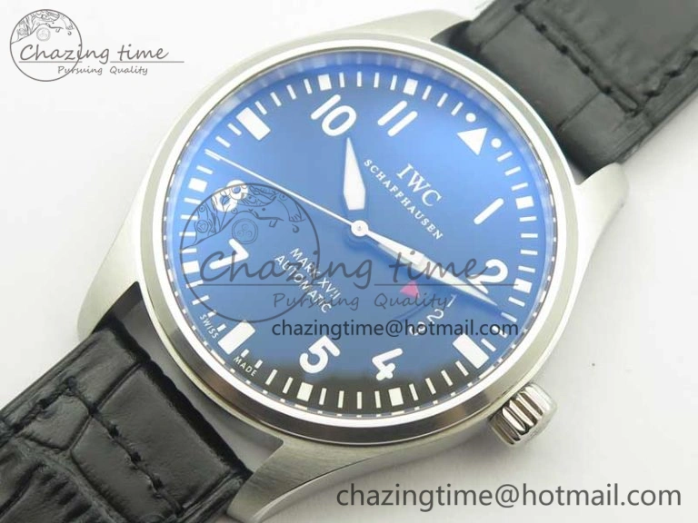 Mark XVII IW326501 MKS 1:1 Best Edition Black Dial On Black Leather Strap MIYOTA 9015 V FreshLook 7208