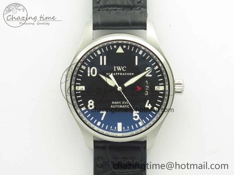 Mark XVII IW326501 MKS 1:1 Best Edition Black Dial On Black Leather Strap MIYOTA 9015 V FreshLook 7208