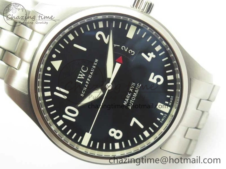 Chic Mark XVII IW326504 MKS 1:1 Best Edition Black Dial On SS Bracelet MIYOTA 9015 V 7210