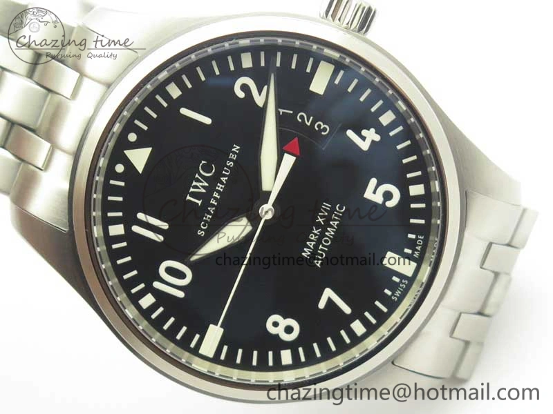 Chic Mark XVII IW326504 MKS 1:1 Best Edition Black Dial On SS Bracelet MIYOTA 9015 V 7210