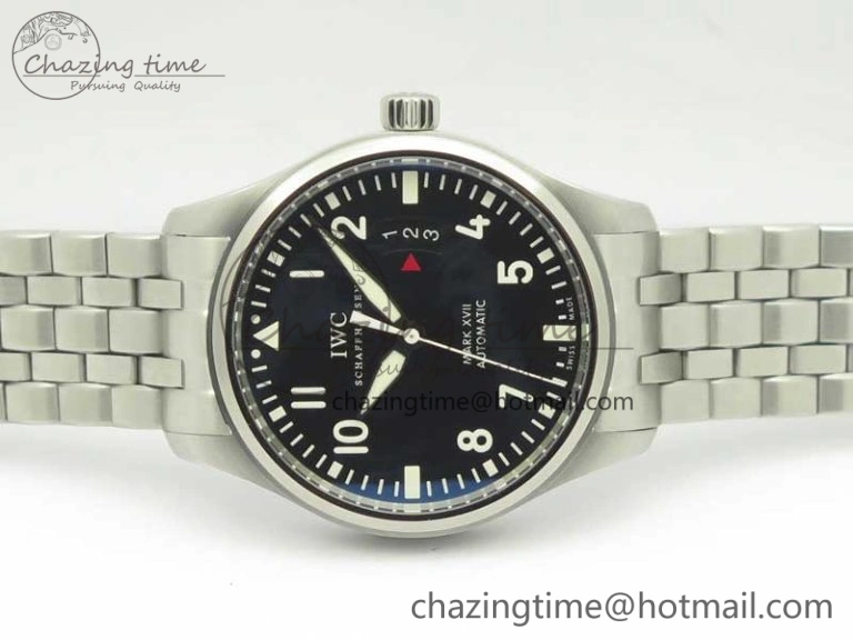 Chic Mark XVII IW326504 MKS 1:1 Best Edition Black Dial On SS Bracelet MIYOTA 9015 V 7210