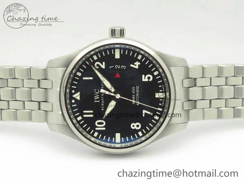 Chic Mark XVII IW326504 MKS 1:1 Best Edition Black Dial On SS Bracelet MIYOTA 9015 V 7210