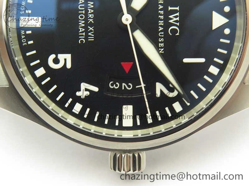 Chic Mark XVII IW326504 MKS 1:1 Best Edition Black Dial On SS Bracelet MIYOTA 9015 V 7210