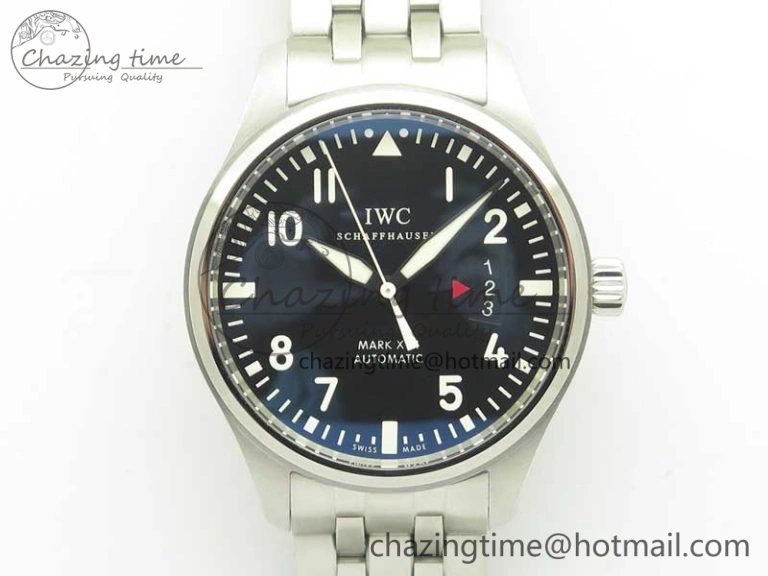Chic Mark XVII IW326504 MKS 1:1 Best Edition Black Dial On SS Bracelet MIYOTA 9015 V 7210