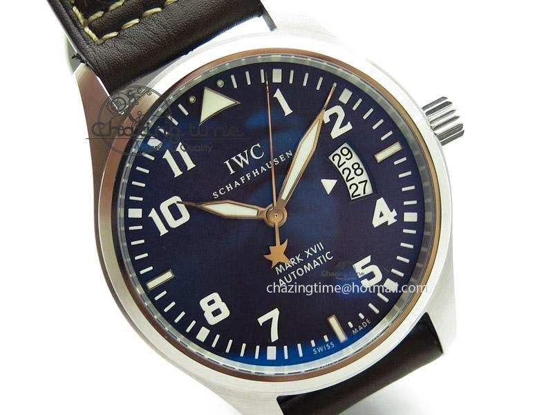 Mark XVII Le Petit Prince MK Maker 1:1 Best Edition SS Blue Dial A2892 On Brown Leather Strap MultiPurpose 7379