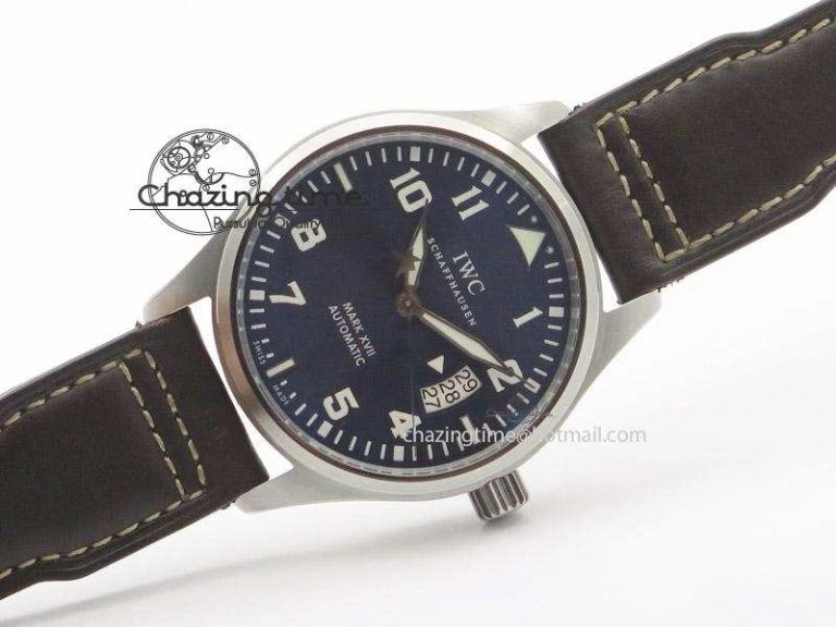 Mark XVII Le Petit Prince MK Maker 1:1 Best Edition SS Blue Dial A2892 On Brown Leather Strap MultiPurpose 7379