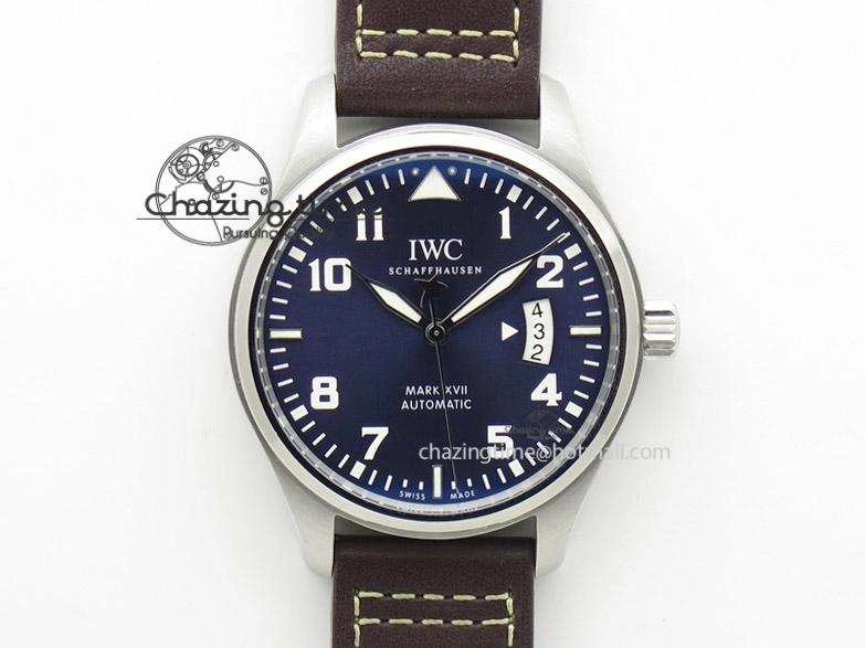Mark XVII Le Petit Prince MK Maker 1:1 Best Edition SS Blue Dial On Brown Leather Strap A Breathable 7377