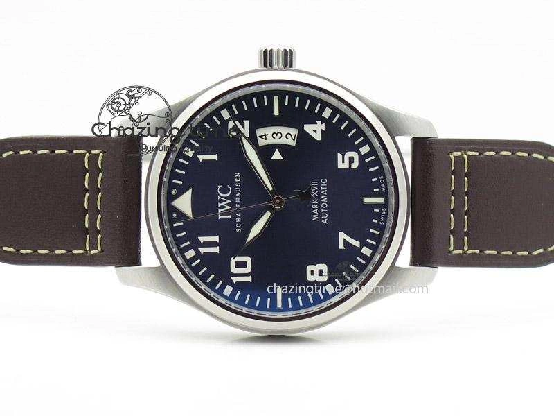 Mark XVII Le Petit Prince MK Maker 1:1 Best Edition SS Blue Dial On Brown Leather Strap A Breathable 7377