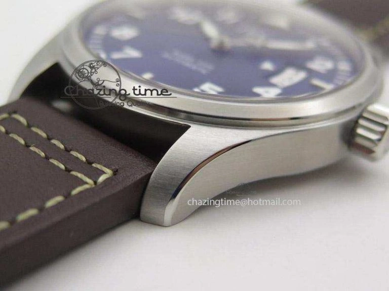 Mark XVII Le Petit Prince MK Maker 1:1 Best Edition SS Blue Dial On Brown Leather Strap A Breathable 7377
