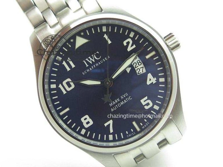 Mark XVII Le Petit Prince MK Maker 1:1 Best Edition SS Blue Dial On SS Bracelet A Trendsetting 7376