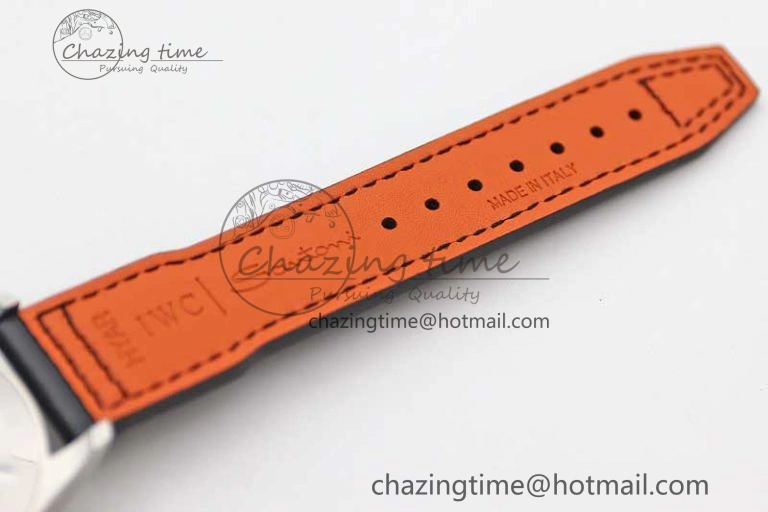 Mark XVIII IW327001 SS M+F 1:1 Best Edition Black Dial on Black Leather Strap A Packable 7055