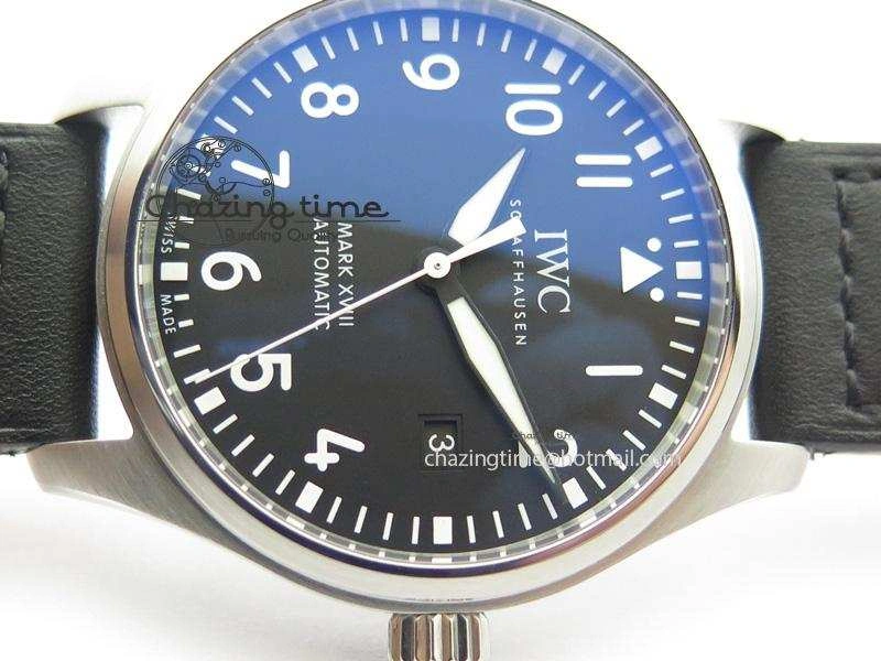Modern Mark XVIII IW327001 SS Mk Maker Best Edition Black Dial On Black Leather Strap A 7299