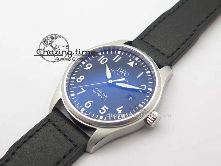 Modern Mark XVIII IW327001 SS Mk Maker Best Edition Black Dial On Black Leather Strap A 7299