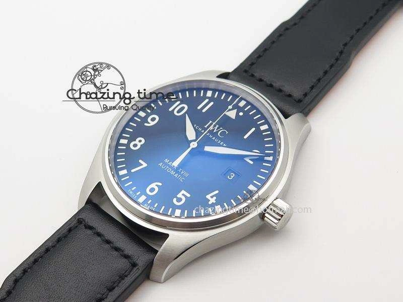 Mark XVIII IW327001 V6F Best Edition Black Dial On Black Leather Strap A Youthful 7307